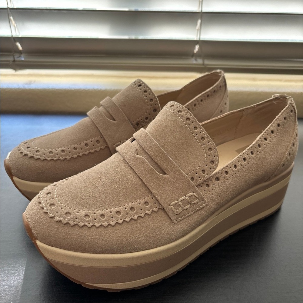 Dolce Vita Beige Platform Loafers